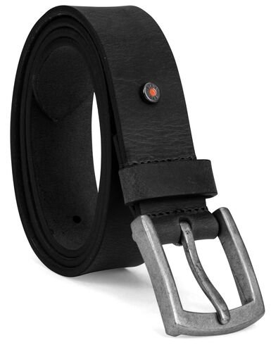 Men's 40mm Black Leather Rivet Belt - 38