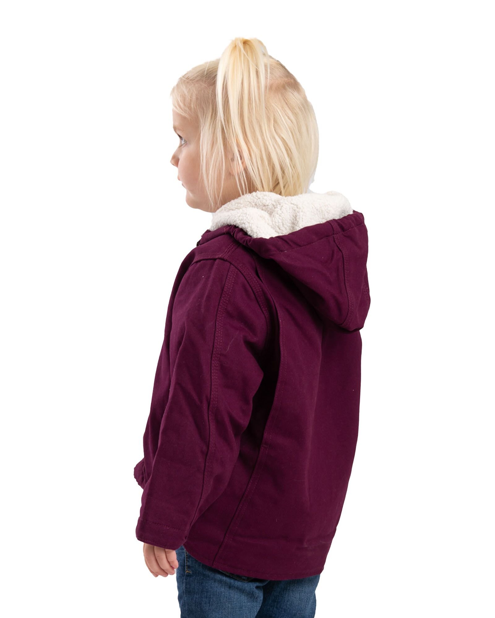 Girls' Toddler Washed Sherpa Lined Hooded Coat