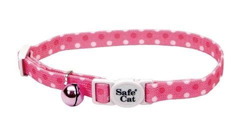 Fashion Safe Cat Adjustable Breakaway Collar with Polka Dots