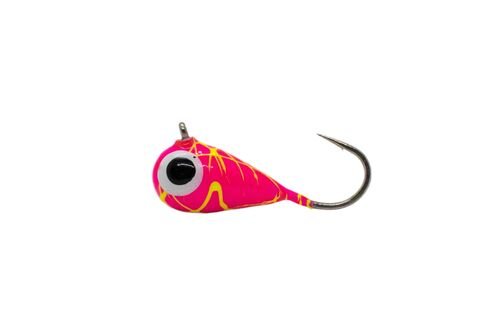 Tungsten "Glow Series" Dropper Jig 2-Pack #12 - Crackerized Pink Glow