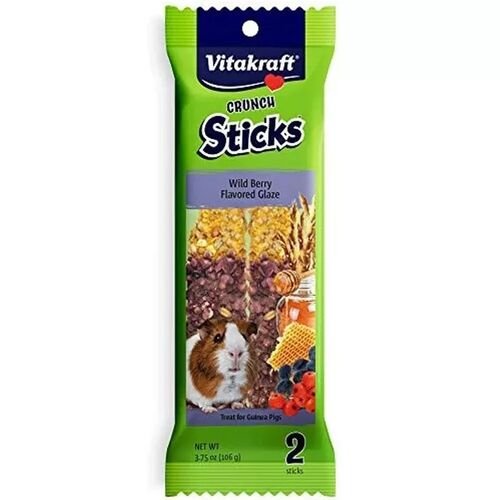 3.75 oz Guinea Pigs Crunch Sticks Wild  Berry Glaze