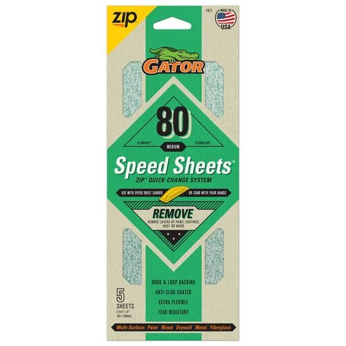 Speed Sheets 5-Pack - 80 Grit