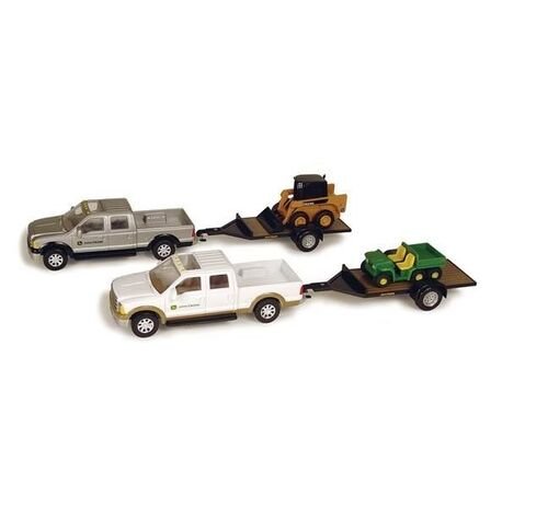 8" John Deere Ertl Pickup Hauling Set Assorted