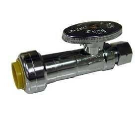 1/2" x 1/4" Comp Str Push Valve