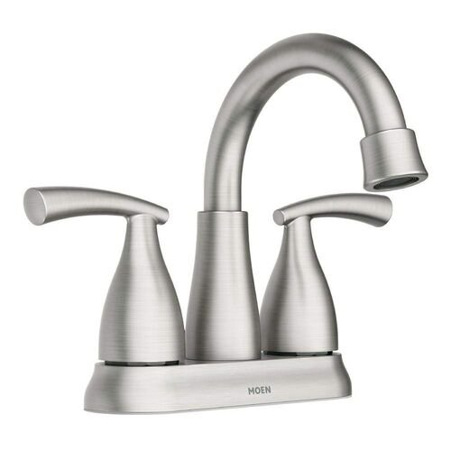 Essie Two-Handle Centerset Faucet Spot Resist Brushed Nickel