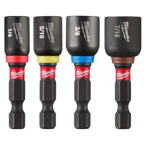 4 Piece Shockwave Magnetic Nut Driver Set