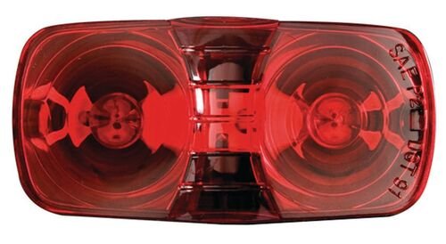 Red Double Bullseye Marker and Clearance Light