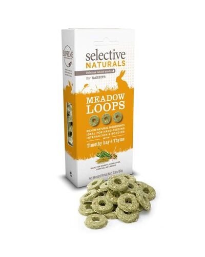 2.8 oz Selective Naturals Meadow Loops for Rabbits with Timothy Hay & Thyme