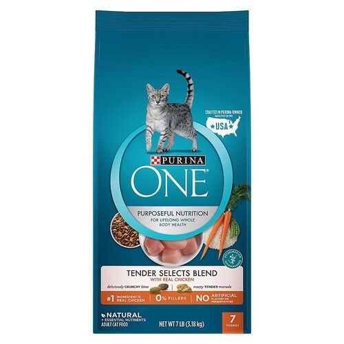 ONE Tender Selects Blend  Dry Cat Food Chicken 7 Lb