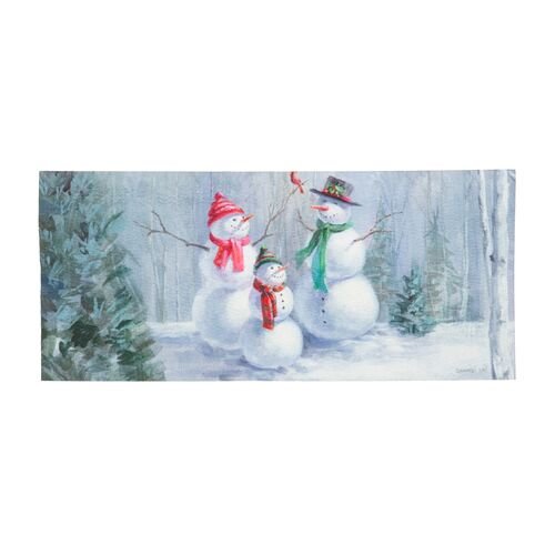 Holiday Snowman Family Floor Mat Insert