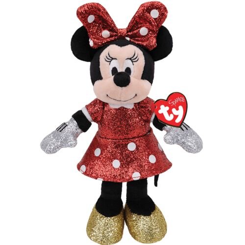 Sparkle 13" MINNIE MOUSE Red Sparkle Plush Toy