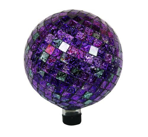 Mosaic Embossed Tile Gazing Globe - Purple