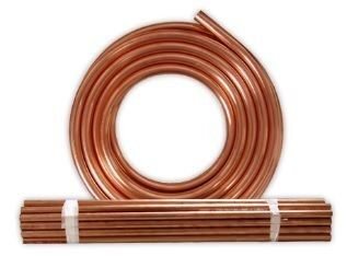 3/8" OD x 5' Copper Coil Pipe - 1/4" I.D.