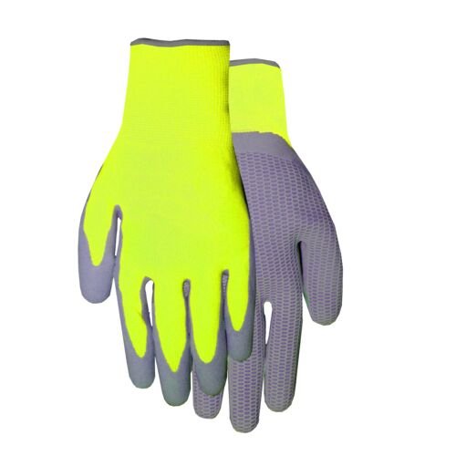 Hi-Vis Nylon with Latex Palm Gloves - Large