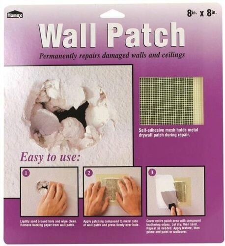 8 X 8" Reinforced Fiberglass Mesh Heavy Duty Wall Patch