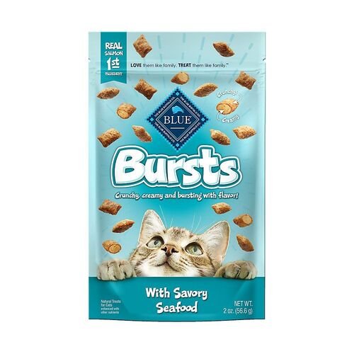 Bursts with  Savory Seafood Cat Treats - 2 oz