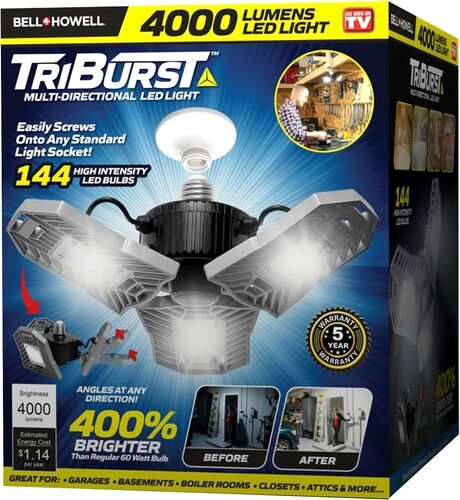 Bell+Howell Triburst 4000 Lumen Multi-Directional Triple Panel Light