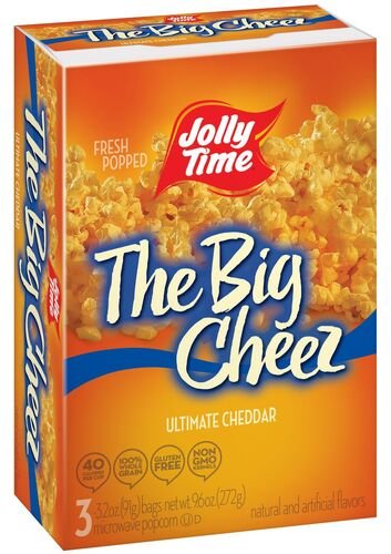 The Big Cheez Gourmet Cheddar Cheese Microwave Popcorn 3 Count Box