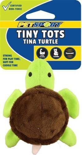 Tiny Tots Tina Turtle  Plush Dog Toy