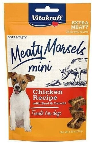 Meaty Morsels Mini Chicken Recipe with Beef and Carrots Dog Treat - 1.69 oz