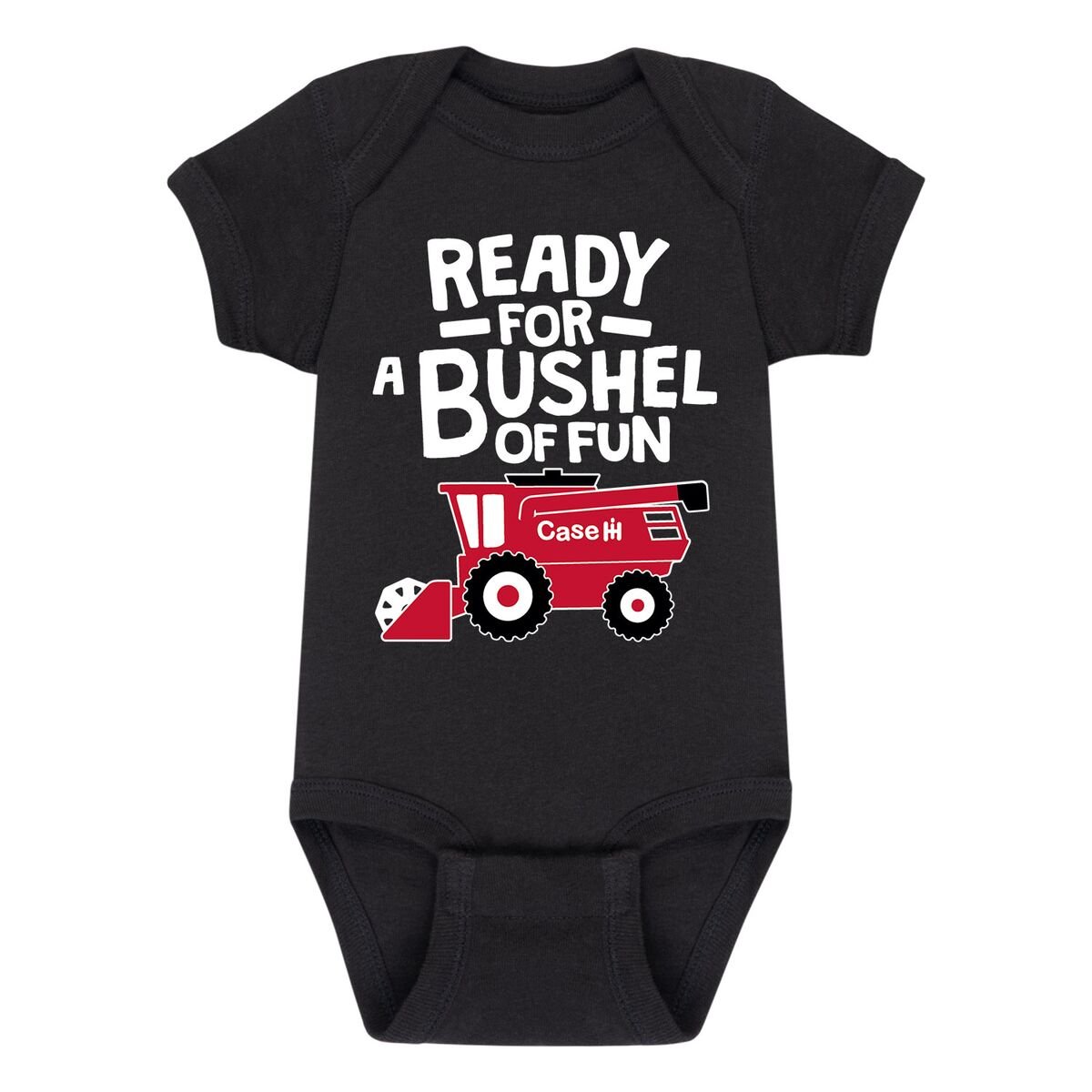 Kid's Bushel Of Fun Black Short Sleeve Creeper