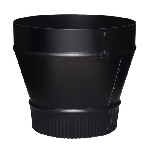 8" to 6" Black 24 Gauge Reducer