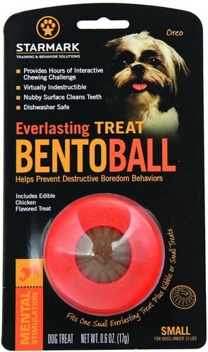 2.5 Everlasting Bento Ball Small Orange Dog Toy