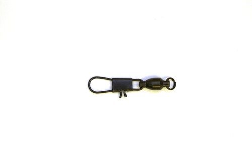 #0 Black Ball Bearing Swivels with Interlock Snaps