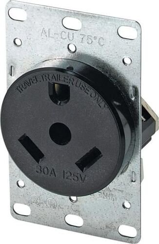 30 A, 125 V, 2 Pole, 3 Wire Straight Blade Power Receptacle