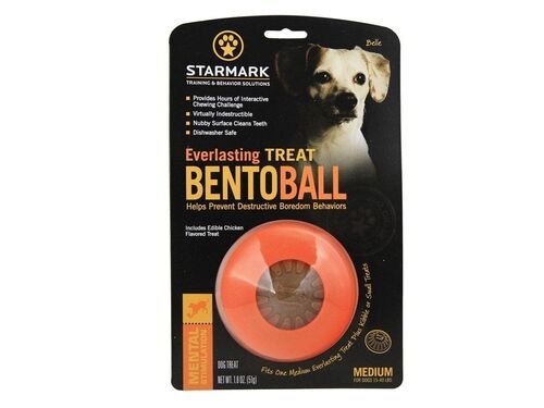 3.5 Everlasting Bento Ball Medium Orange Dog Toy