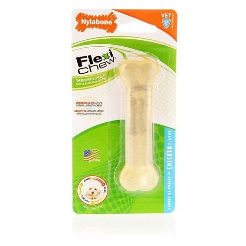 Flexi Chew Souper Chicken Flavored Bone Dog Chew Toy