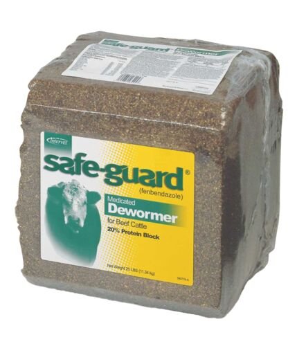 Medicated Cattle Dewormer Block - 25 Lb