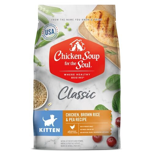 Classic Kitten Dry Food - Chicken Brown Rice & Pea Recipe - 4.5 Lb