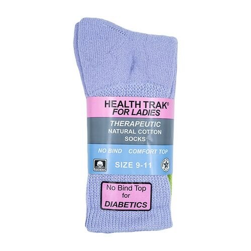 Women's 9-11 Therapeutic Crew Sock 3-Pair in Pastel Assortment