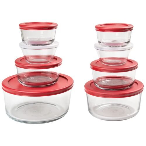 16-Piece Food Storage Set in Red