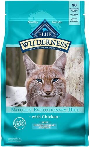 Wilderness Chicken Indoor Hairball Control  Dry Cat Food 5 Lb