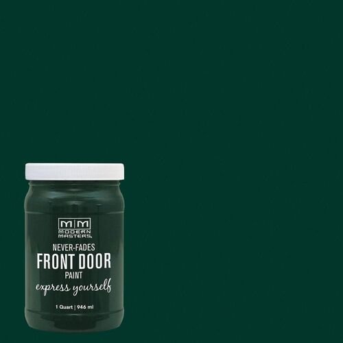 Modern Masters 1 Quart Satin Front Door Paint, Successful Green