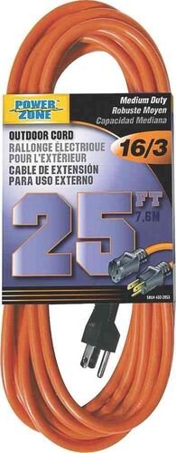 25-Foot 16/3 Outdoor Extension Cord