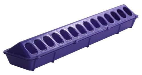 20" Plastic Flip-Top Poultry Ground Feeder in Purple