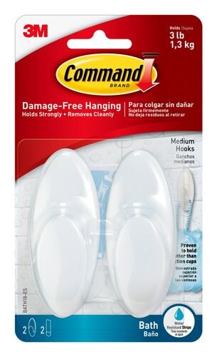 Command Medium Bath Hook Kit