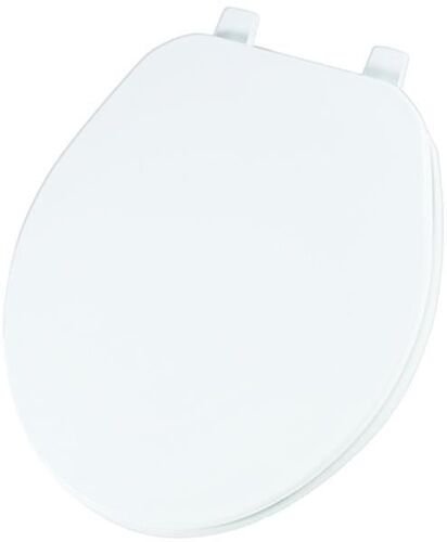 Plastic White Toilet Seat For Use With Round Bowls