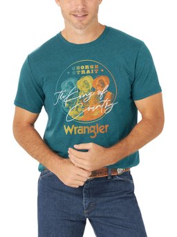 Men's King of Country Short Sleeve Graphic T-Shirt in Teal