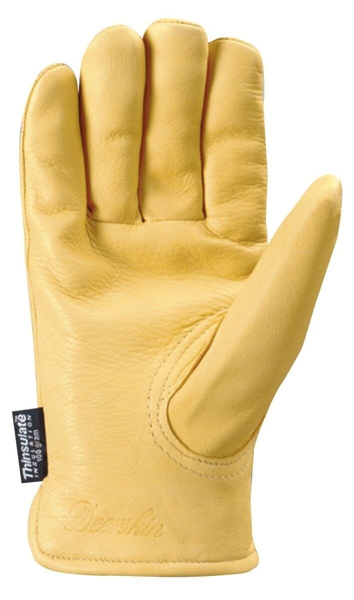 Men's Deerskin Full Leather Slip-on Winter Gloves