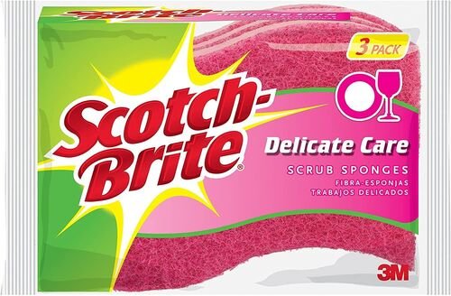 Delicate Duty Scrub Sponge - 3 Pack