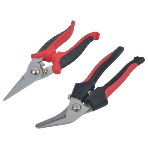 2 Piece Heavy-Duty Snips & Scissors Set