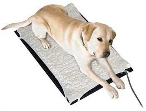 Plastic Heated Pet Mat with Fleece Cover - Medium