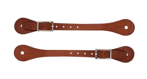 Single-Ply Brown Latigo Leather Spur Straps