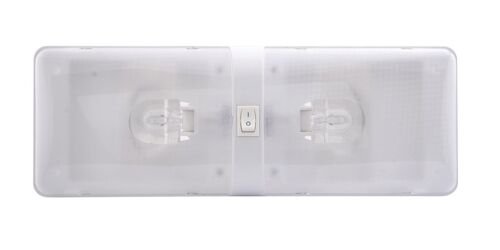 RV Euro Style Interior Double Ceiling Light with Built-In Switch