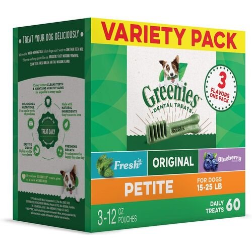 Variety Petite Dental Dog Treats - 130 Count