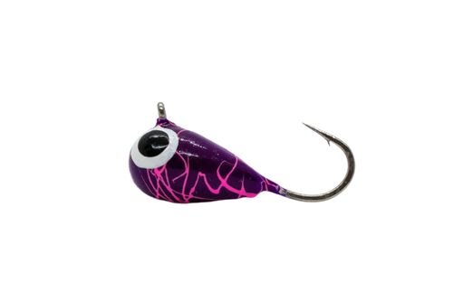 Tungsten "Glow Series" Dropper Jig 2-Pack #12 - Crackerized Purple Glow